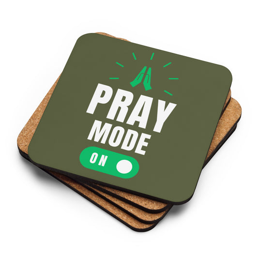 Pray Mode On - Saratoga Cork-back coaster