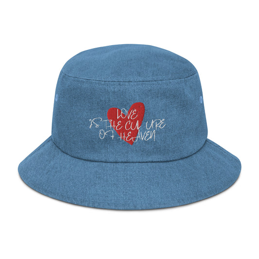 Love is the Culture of Heaven - Denim bucket hat