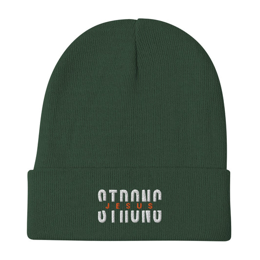 Jesus Strong - Embroidered Beanie