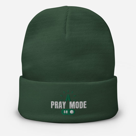 Pray Mode On - Embroidered Beanie