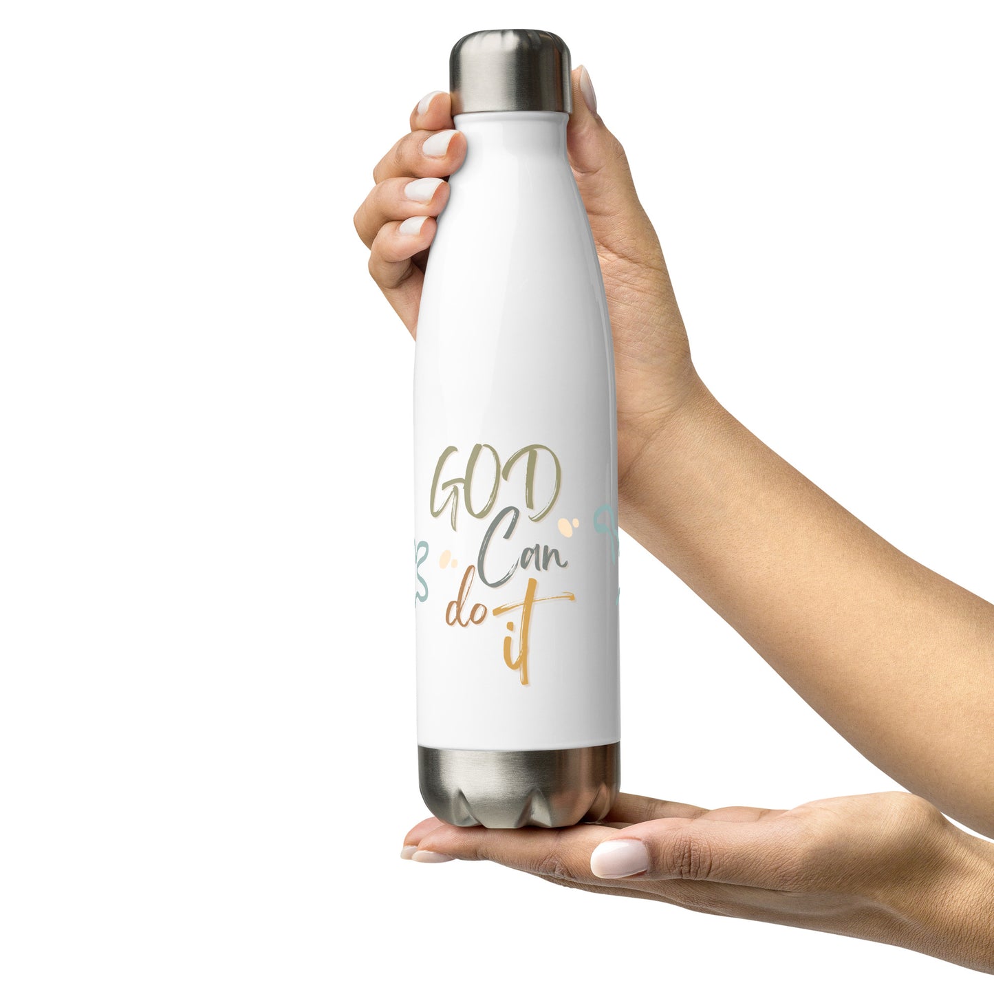 GOD Can Do It - Stainless steel water bottle