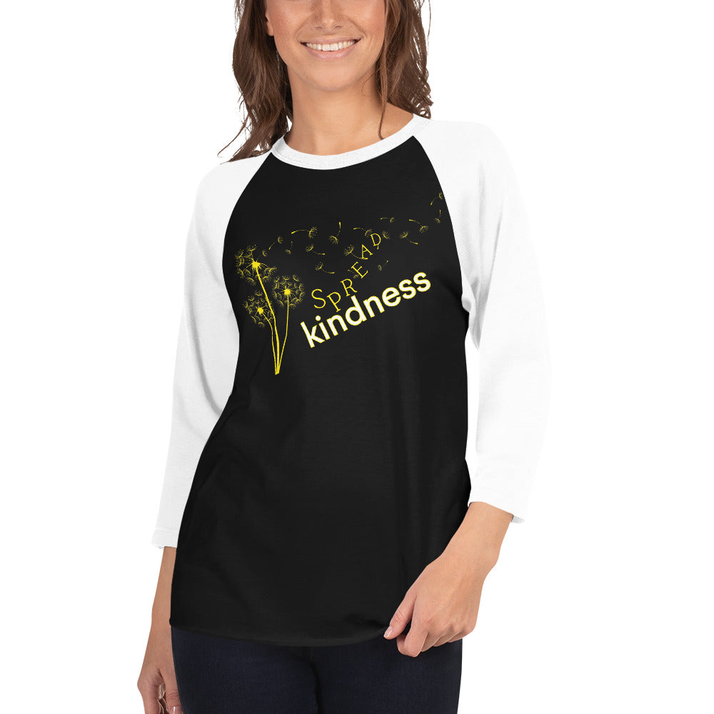 Spread Kindness - 3/4 sleeve raglan shirt