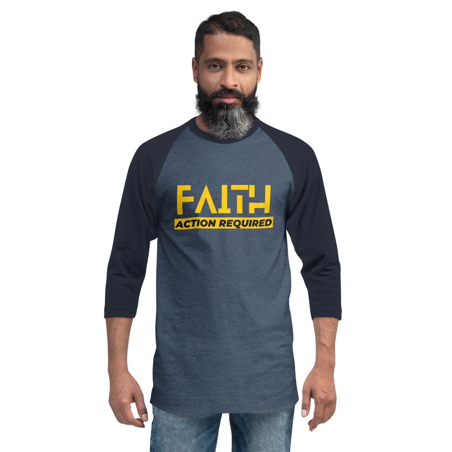 Faith, Action Required - 3/4 sleeve raglan shirt