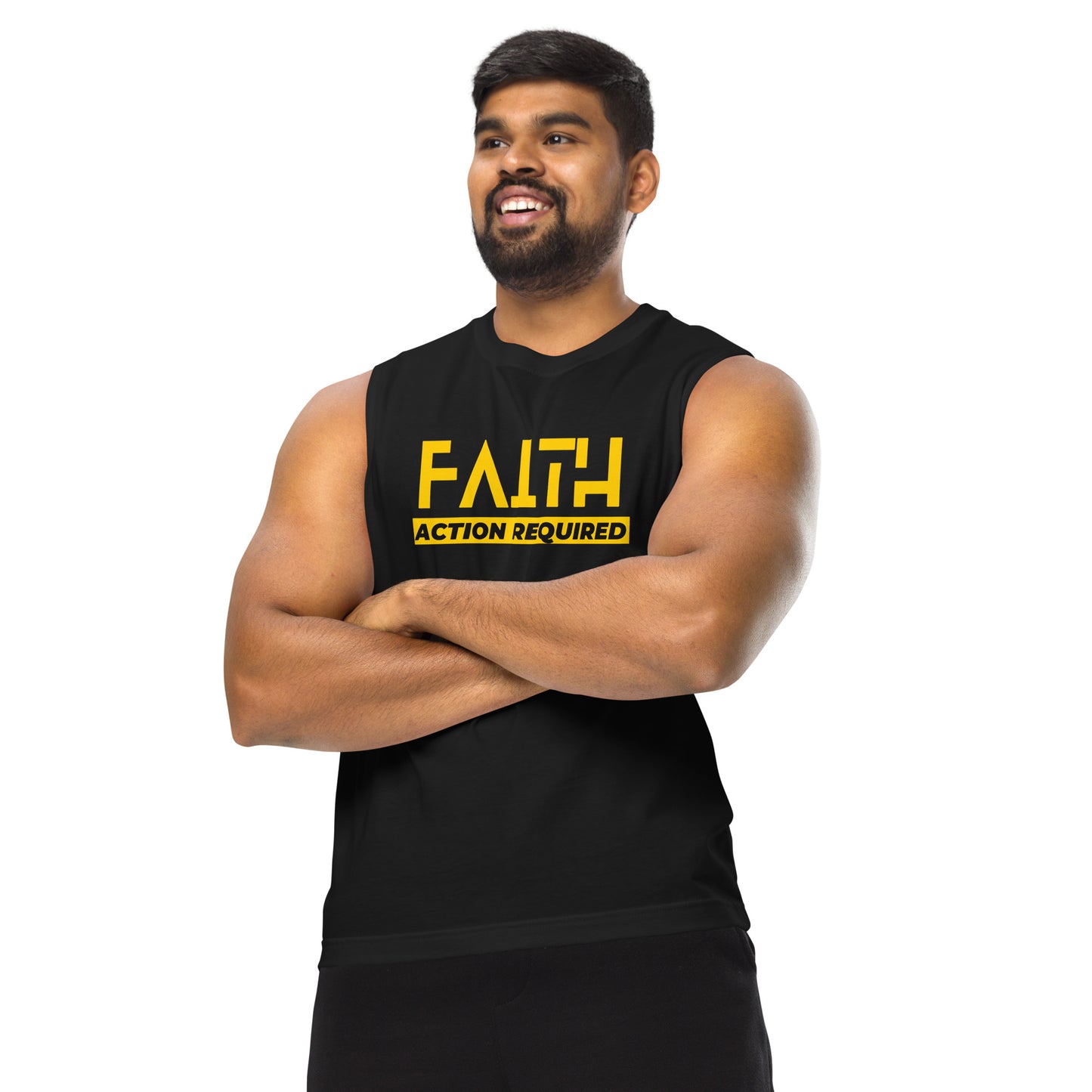 Faith, Action Required - Muscle Shirt