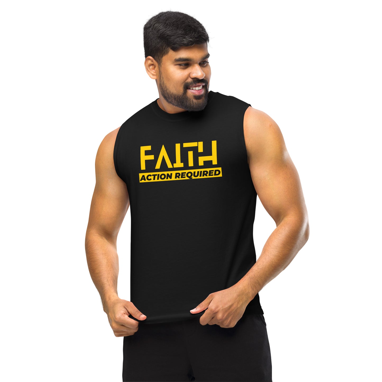 Faith, Action Required - Muscle Shirt