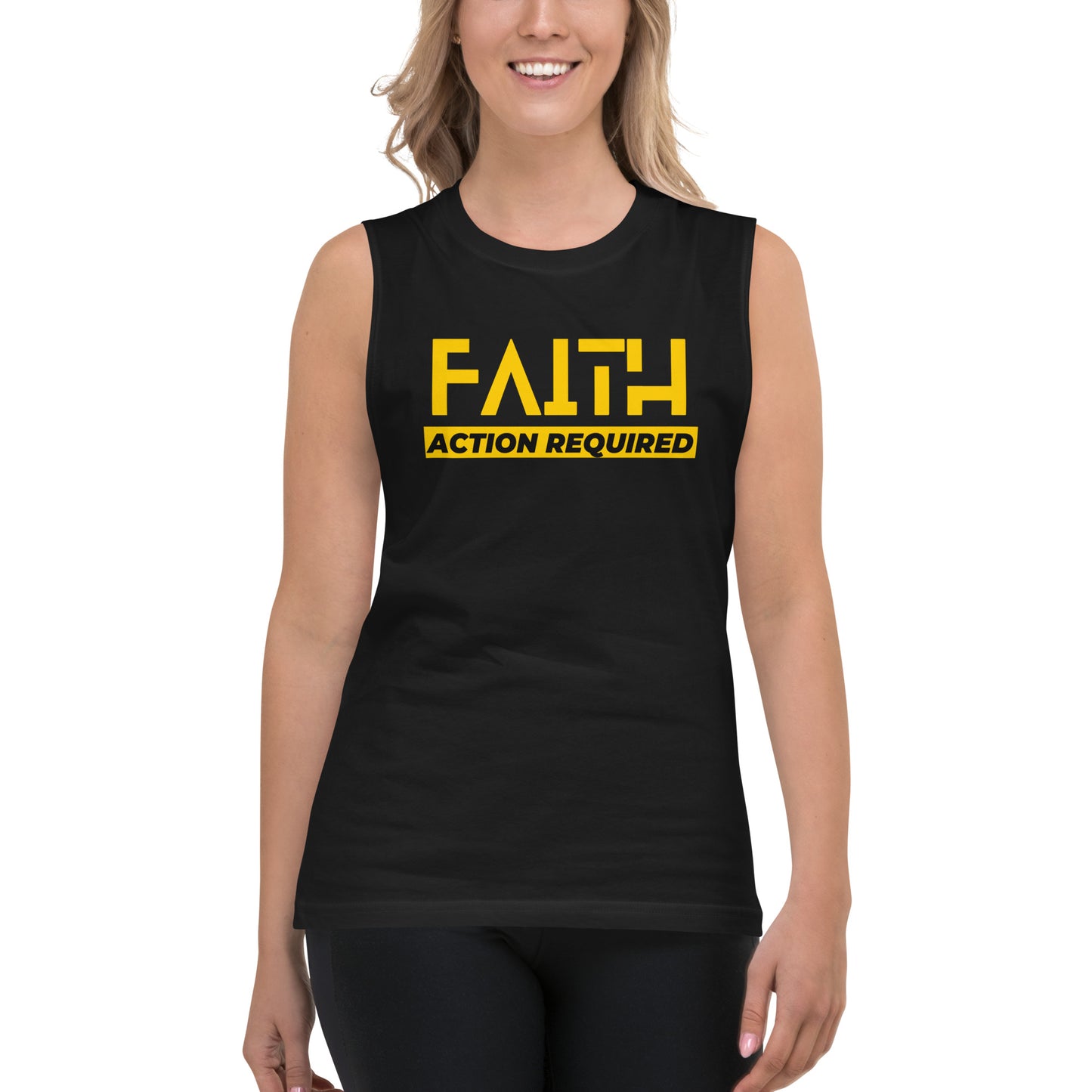 Faith, Action Required - Muscle Shirt