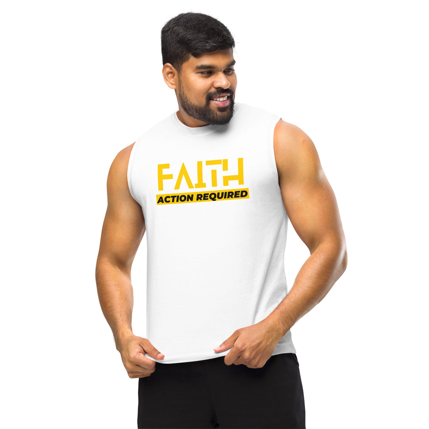 Faith, Action Required - Muscle Shirt